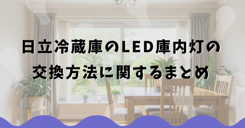 日立冷蔵庫のLED庫内灯の交換方法に関するまとめ