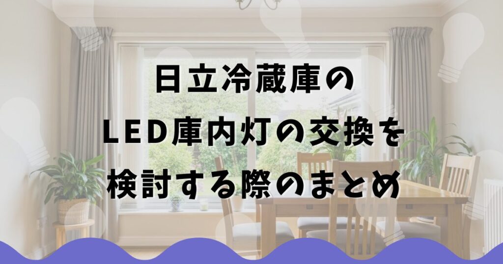 日立冷蔵庫のLED庫内灯の交換を検討する際のまとめ