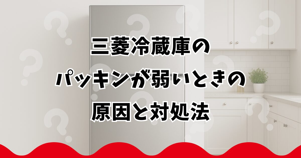 三菱冷蔵庫のパッキンが弱いときの原因と対処法