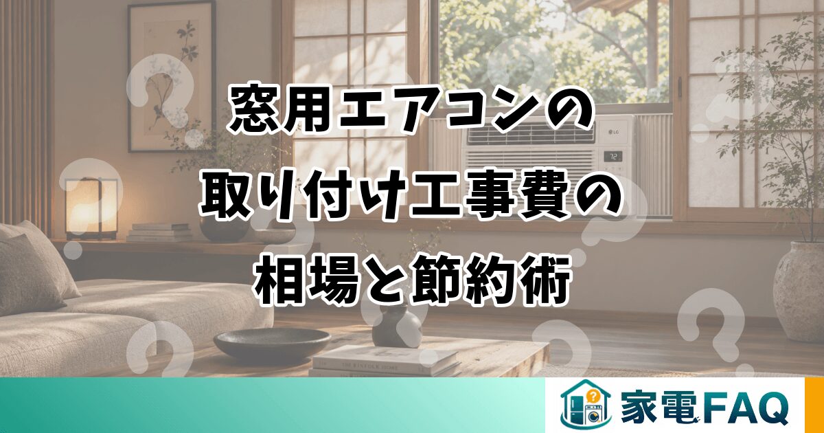 窓用エアコンの 取り付け工事費の 相場と節約術