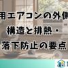 窓用エアコンの外側の構造と排熱・落下防止の要点